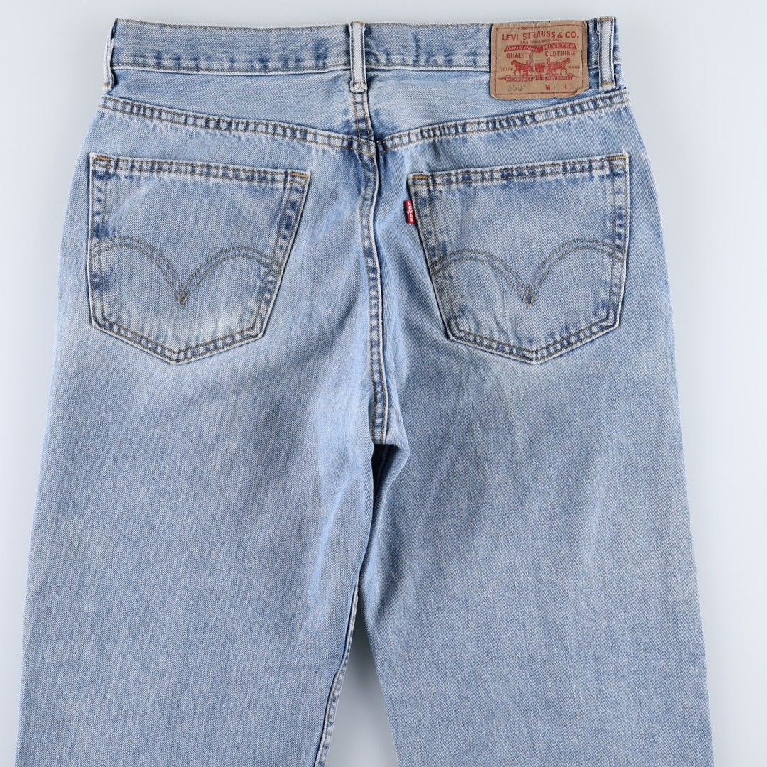 Levi's 550 Relaxed Fit Tapered Denim Pants for Men, W34 equivalent cotton blue type Vintage Second Hand