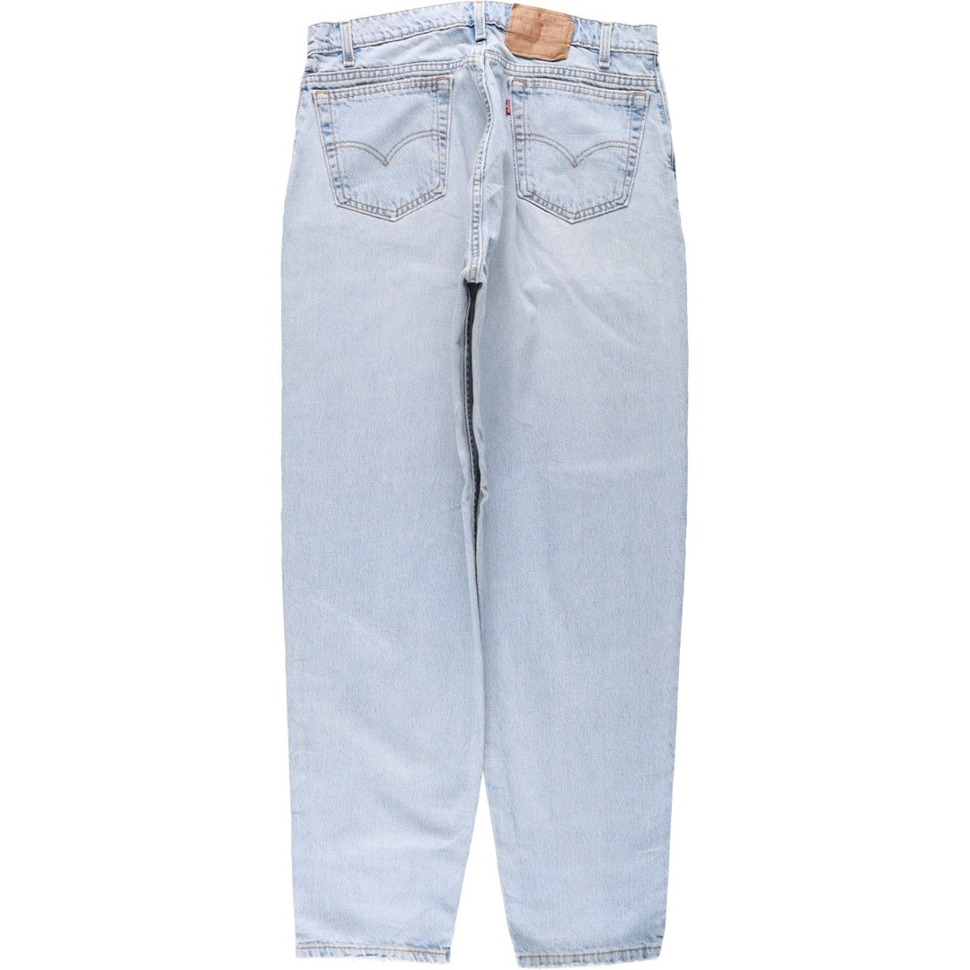 1990'S Levi's 560 Relaxed Fit Tapered Leg, Made in USA, Vintage cotton blue type Vintage Second Hand