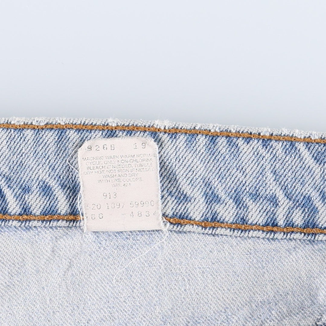 1990'S Levi's 560 Relaxed Fit Tapered Leg, Made in USA, Vintage cotton blue type Vintage Second Hand