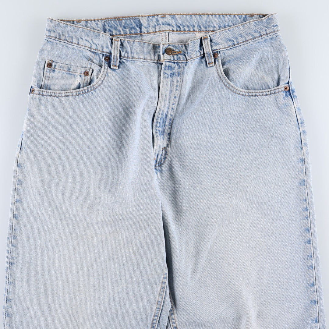 1990'S Levi's 560 Relaxed Fit Tapered Leg, Made in USA, Vintage cotton blue type Vintage Second Hand