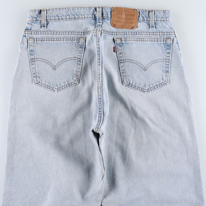 1990'S Levi's 560 Relaxed Fit Tapered Leg, Made in USA, Vintage cotton blue type Vintage Second Hand