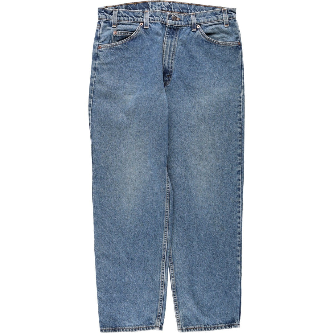 1990'S Levi's 560 Relaxed Fit Orange Tab Tapered Denim Pants, Made in USA, Men's W35 (approx.), Vintage cotton blue type Vintage Second Hand