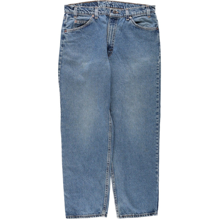 1990'S Levi's 560 Relaxed Fit Orange Tab Tapered Denim Pants, Made in USA, Men's W35 (approx.), Vintage cotton blue type Vintage Second Hand
