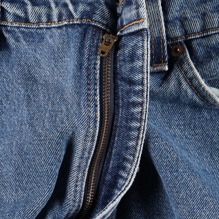 1990'S Levi's 560 Relaxed Fit Orange Tab Tapered Denim Pants, Made in USA, Men's W35 (approx.), Vintage cotton blue type Vintage Second Hand