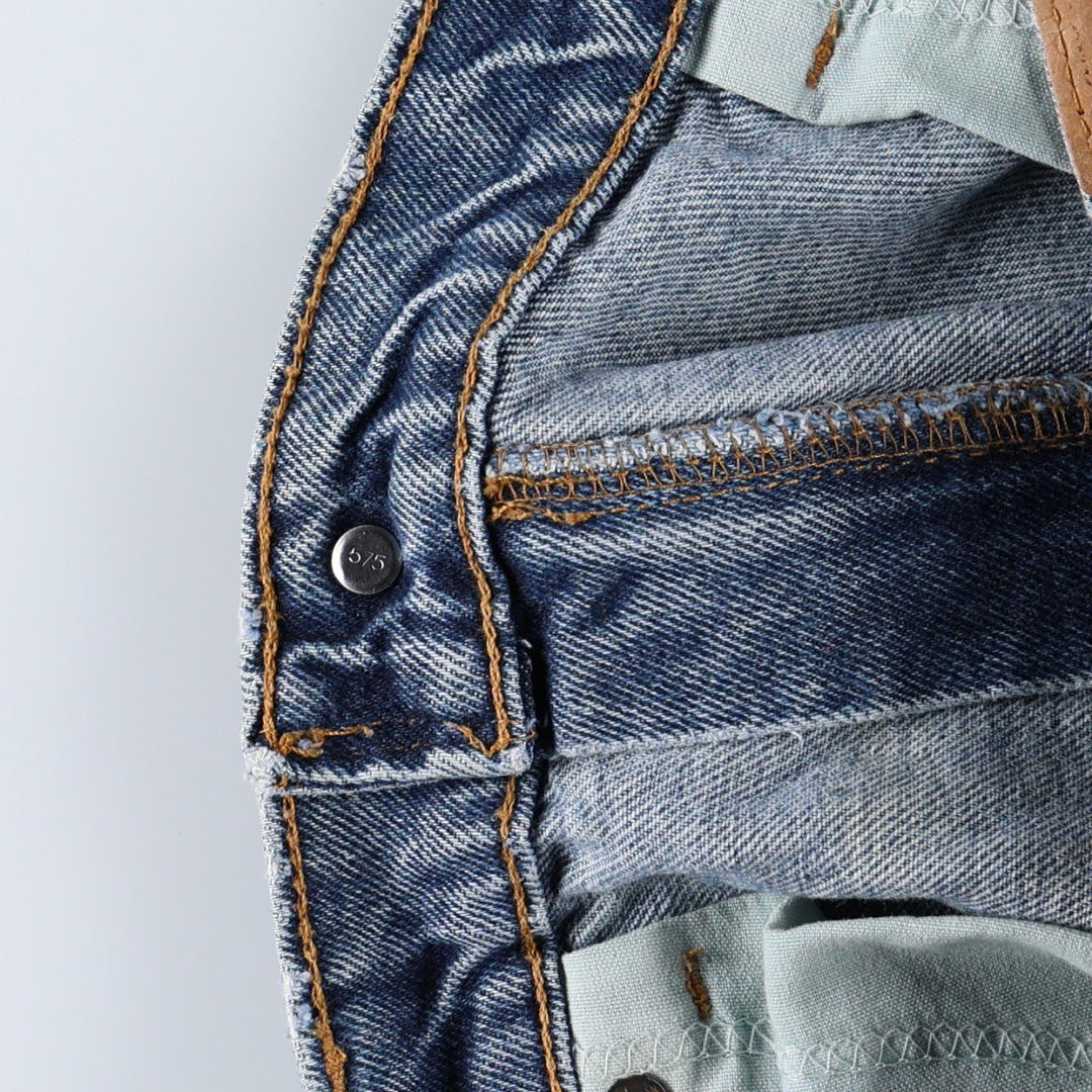 1990'S Levi's 560 Relaxed Fit Orange Tab Tapered Denim Pants, Made in USA, Men's W35 (approx.), Vintage cotton blue type Vintage Second Hand