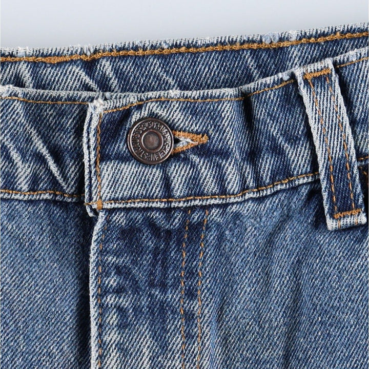 1990'S Levi's 560 Relaxed Fit Orange Tab Tapered Denim Pants, Made in USA, Men's W35 (approx.), Vintage cotton blue type Vintage Second Hand
