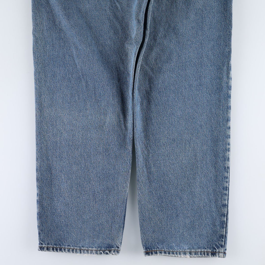 1990'S Levi's 560 Relaxed Fit Orange Tab Tapered Denim Pants, Made in USA, Men's W35 (approx.), Vintage cotton blue type Vintage Second Hand