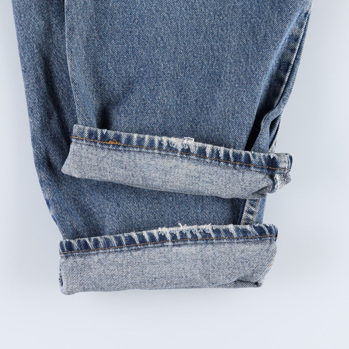 1990'S Levi's 560 Relaxed Fit Orange Tab Tapered Denim Pants, Made in USA, Men's W35 (approx.), Vintage cotton blue type Vintage Second Hand