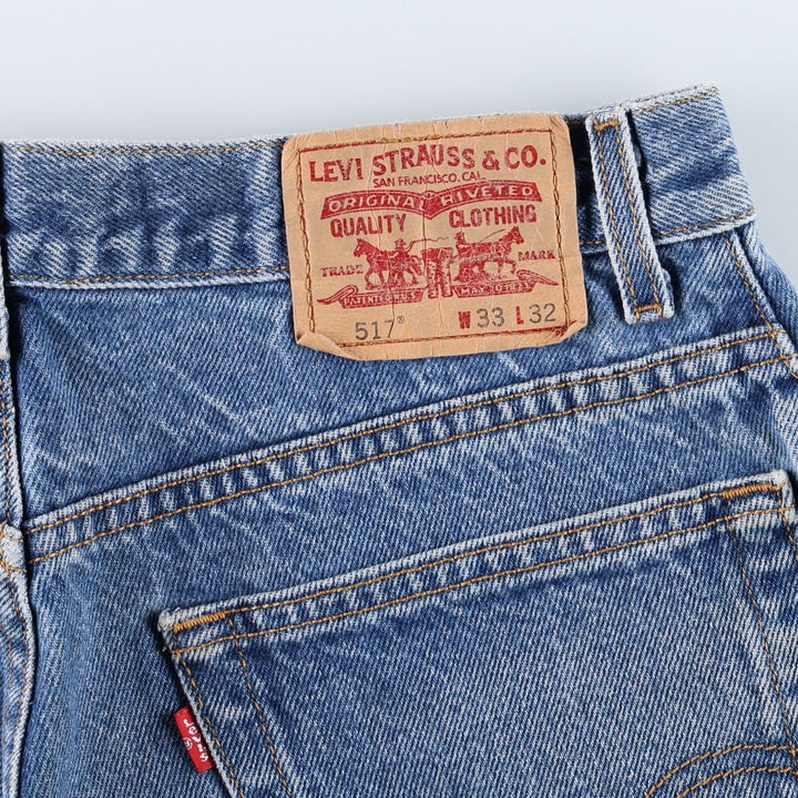 2000'S Levi's 517 Boot Cut Denim Pants, Men's Size W32 cotton blue type Vintage Second Hand