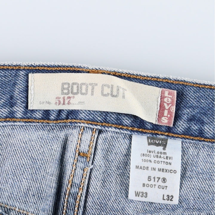 2000'S Levi's 517 Boot Cut Denim Pants, Men's Size W32 cotton blue type Vintage Second Hand