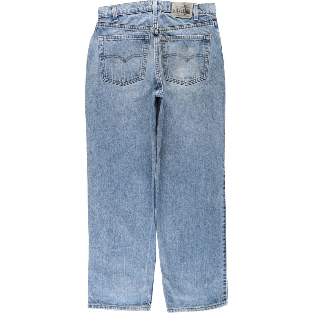 90'S Levi's Silver Tab Loose Tapered Denim Pants, Made in USA, Men's, Size W33, Vintage cotton blue type Vintage Second Hand