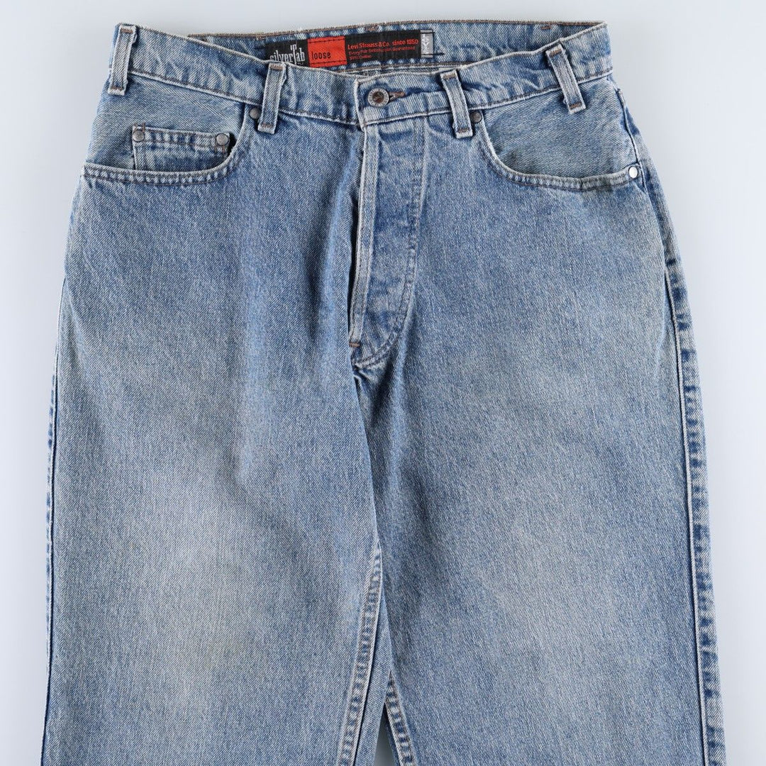 90'S Levi's Silver Tab Loose Tapered Denim Pants, Made in USA, Men's, Size W33, Vintage cotton blue type Vintage Second Hand