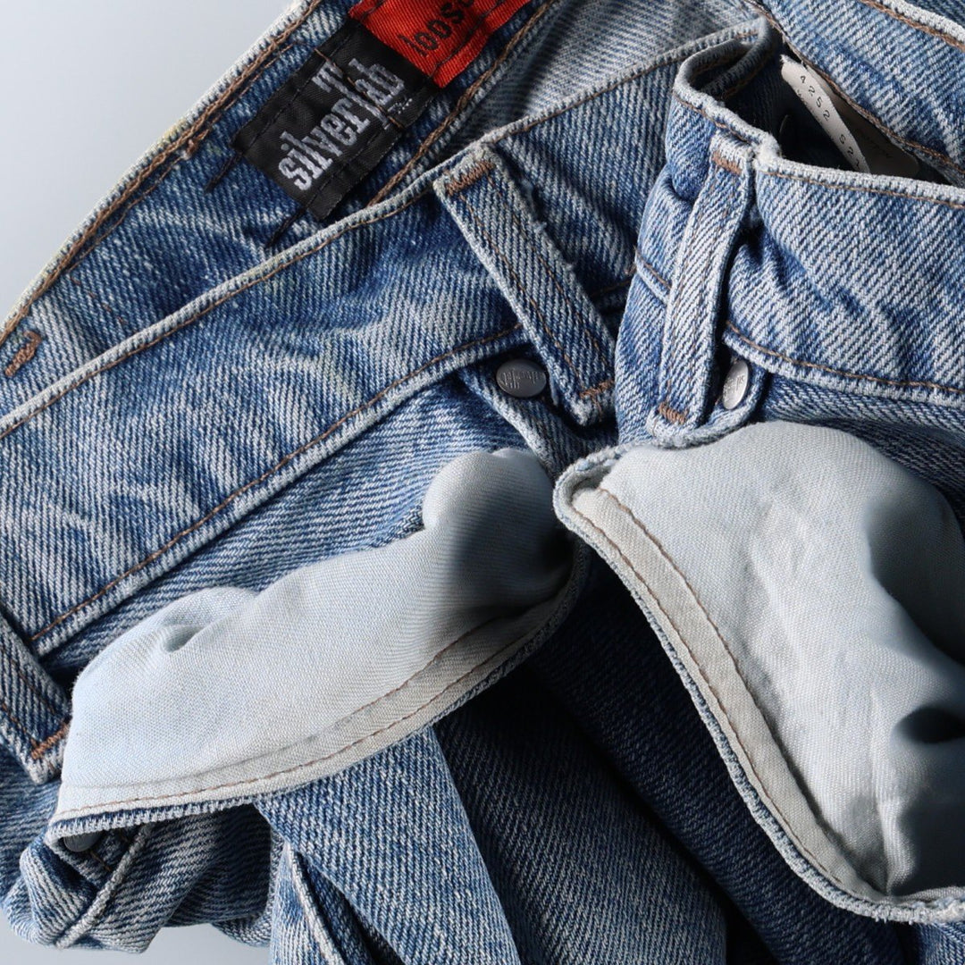 90'S Levi's Silver Tab Loose Tapered Denim Pants, Made in USA, Men's, Size W33, Vintage cotton blue type Vintage Second Hand