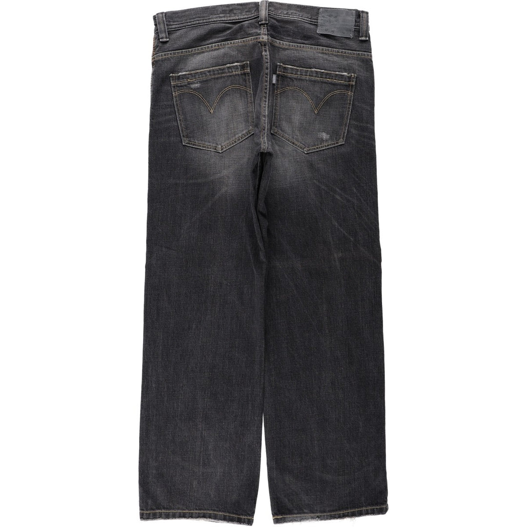 2000'S Levi's SILVER TAB Loose Black Denim Tapered Jeans, Men's W37 (approx.) cotton gray type Vintage Second Hand