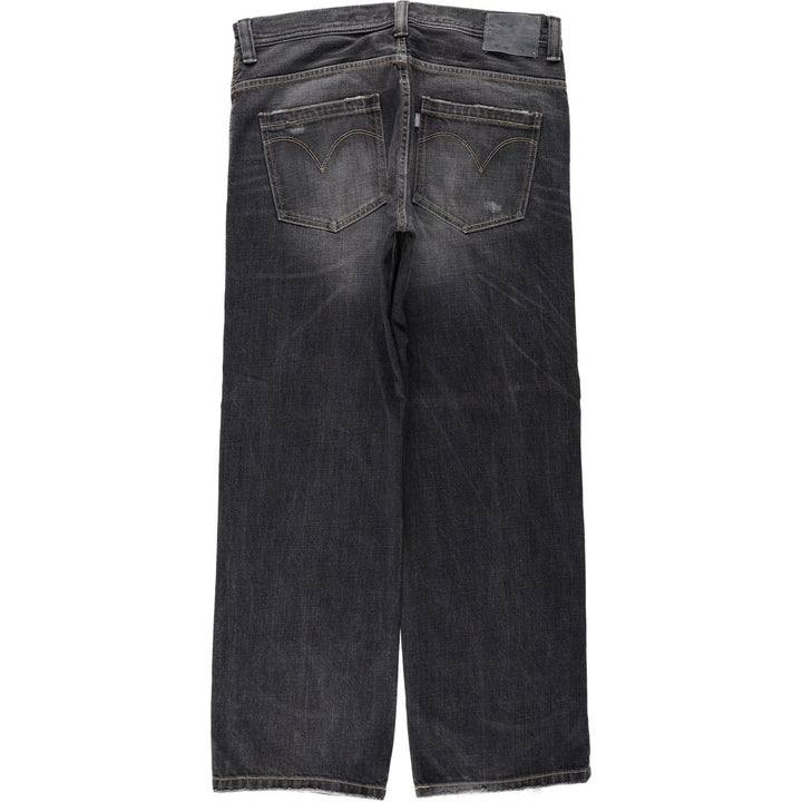 2000'S Levi's SILVER TAB Loose Black Denim Tapered Jeans, Men's W37 (approx.) cotton gray type Vintage Second Hand