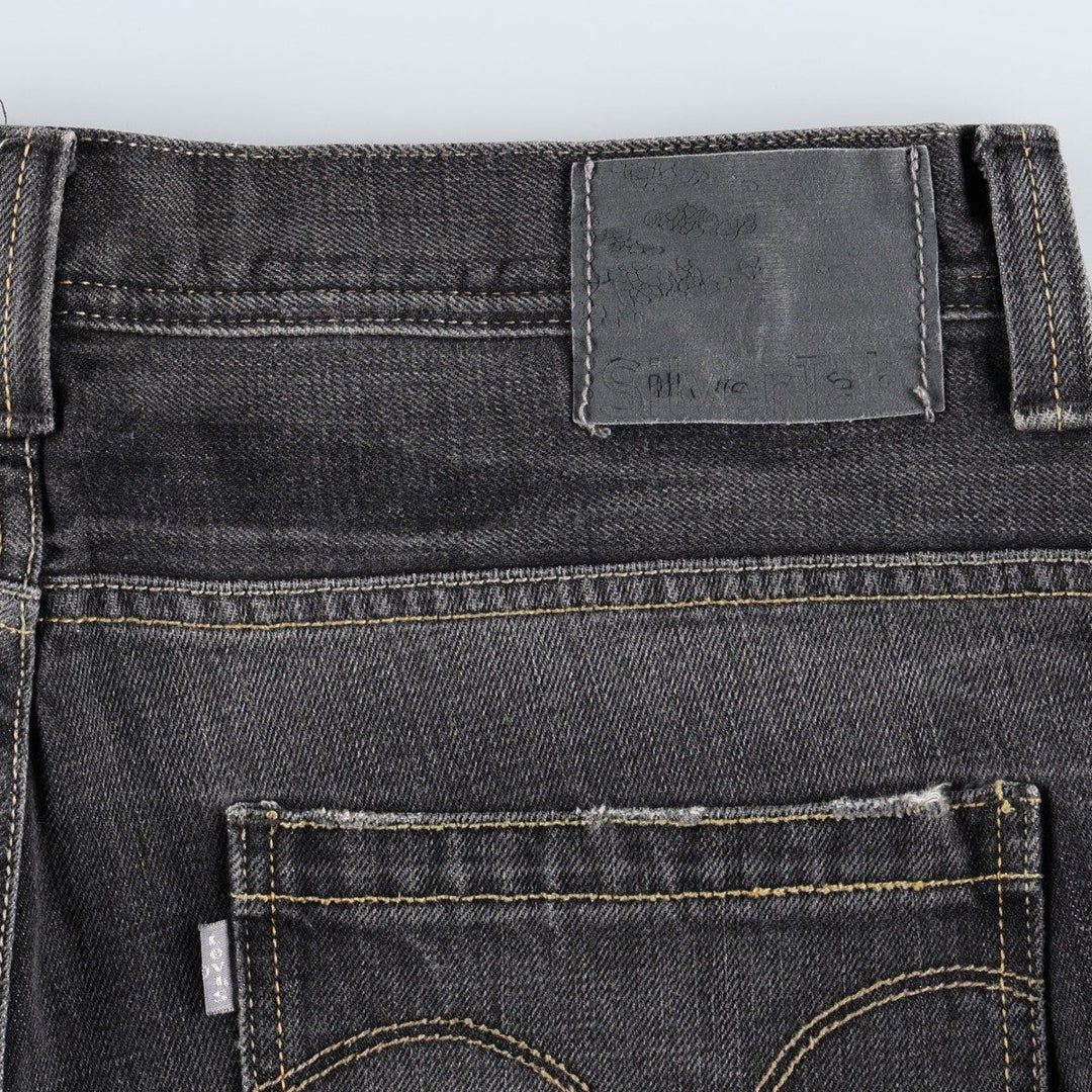 2000'S Levi's SILVER TAB Loose Black Denim Tapered Jeans, Men's W37 (approx.) cotton gray type Vintage Second Hand