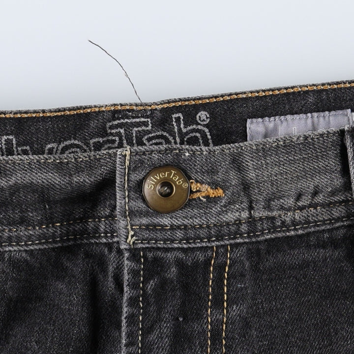 2000'S Levi's SILVER TAB Loose Black Denim Tapered Jeans, Men's W37 (approx.) cotton gray type Vintage Second Hand