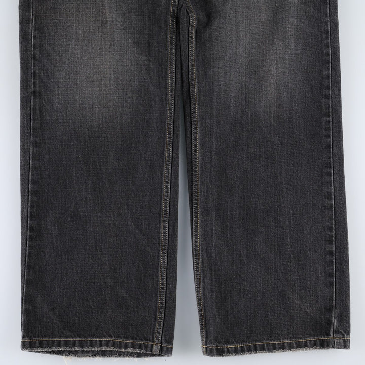 2000'S Levi's SILVER TAB Loose Black Denim Tapered Jeans, Men's W37 (approx.) cotton gray type Vintage Second Hand