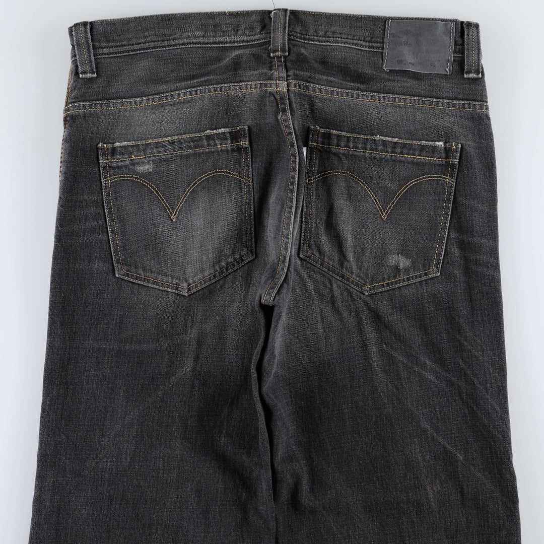 2000'S Levi's SILVER TAB Loose Black Denim Tapered Jeans, Men's W37 (approx.) cotton gray type Vintage Second Hand