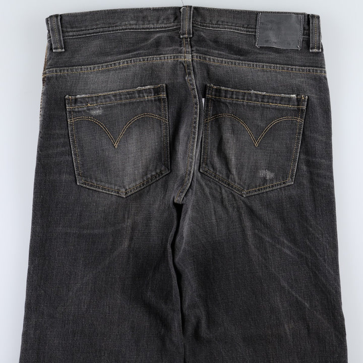 2000'S Levi's SILVER TAB Loose Black Denim Tapered Jeans, Men's W37 (approx.) cotton gray type Vintage Second Hand