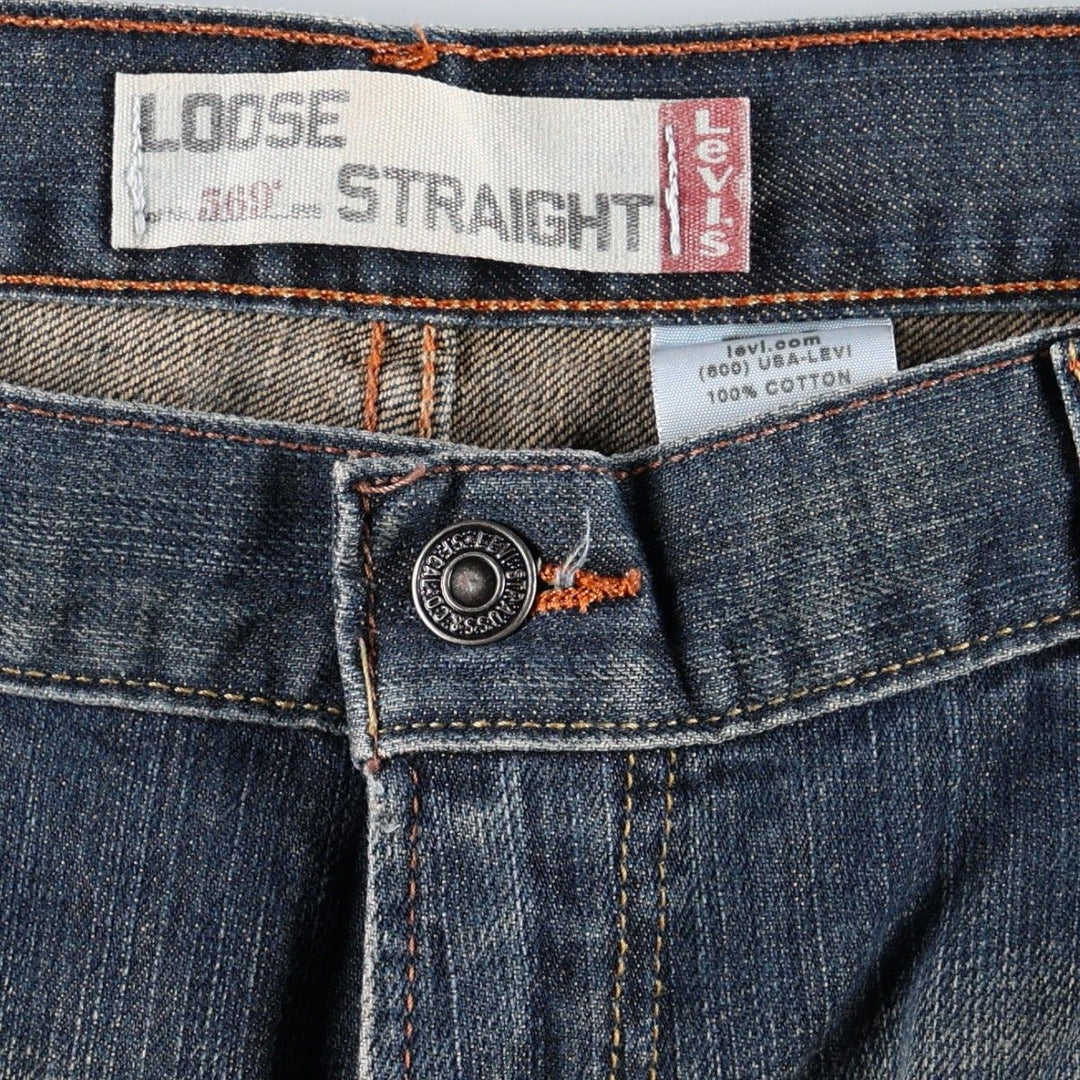 2000'S Levi's 569 Loose Straight Denim Pants, Men's W37 (approx.) cotton Navy blue Vintage Second Hand