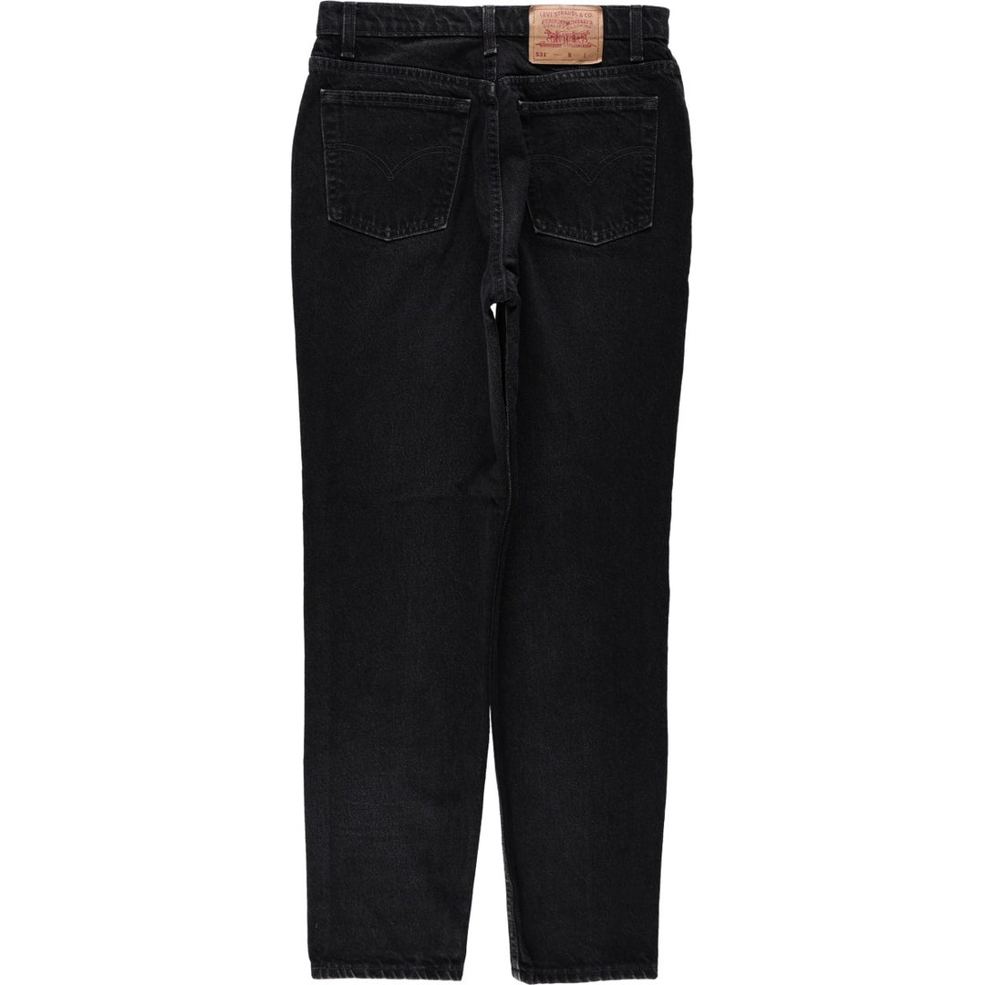 1990'S Levi's 59531-0260 TRIM FIT Black Denim Tapered Jeans, Made in Canada, Men's W32 (approx.), Vintage. cotton black type Vintage Second Hand