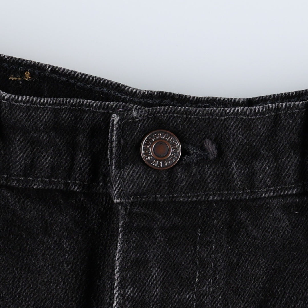 1990'S Levi's 59531-0260 TRIM FIT Black Denim Tapered Jeans, Made in Canada, Men's W32 (approx.), Vintage. cotton black type Vintage Second Hand