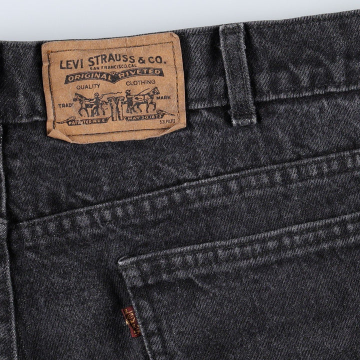 Levi's black denim tapered jeans, made in Canada, men's size W37 (approx.). cotton black type Vintage Second Hand