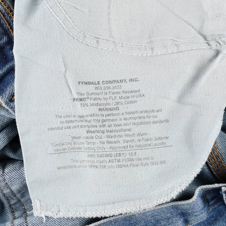 TYNDALE Denim Painter Pants, Made in USA, Men's Size W36 (approx.) unclear blue type Vintage Second Hand