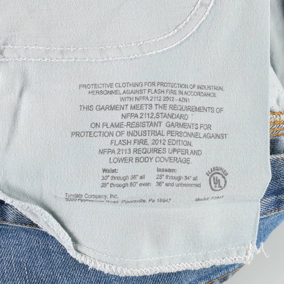 TYNDALE Denim Painter Pants, Made in USA, Men's Size W36 (approx.) unclear blue type Vintage Second Hand
