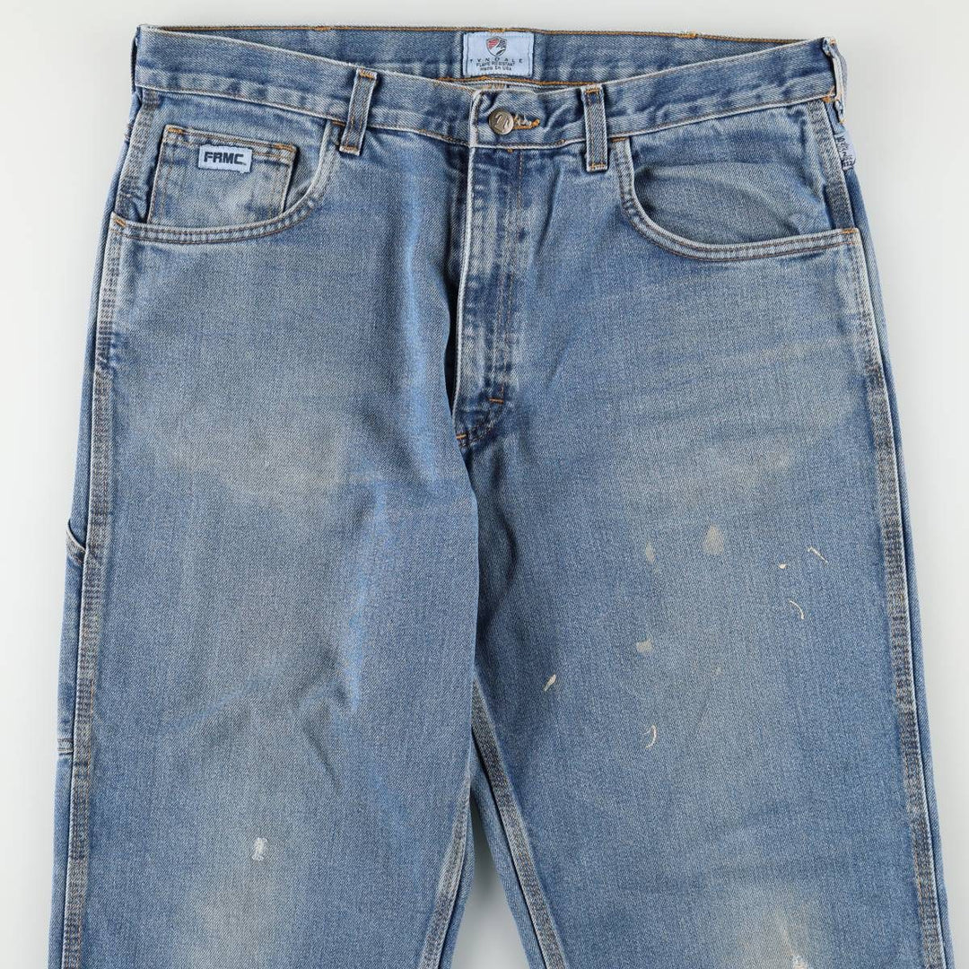 TYNDALE Denim Painter Pants, Made in USA, Men's Size W36 (approx.) unclear blue type Vintage Second Hand