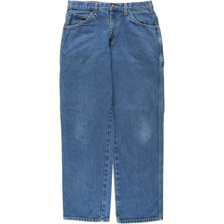 Dickies denim painter pants for men, equivalent to W32 cotton blue type Vintage Second Hand