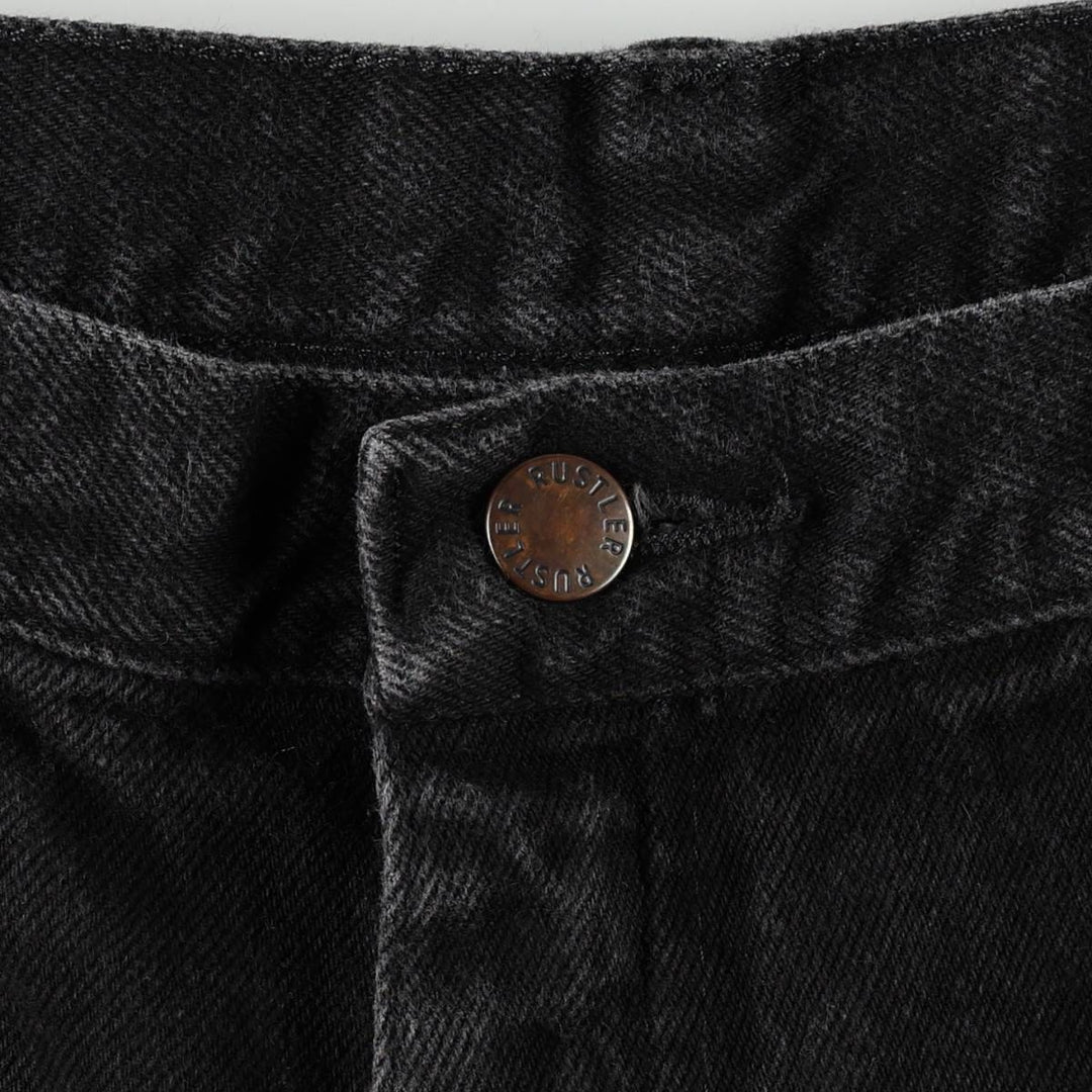 RUSTLER Denim Painter Pants, Men's W32 (approx.) cotton black type Vintage Second Hand