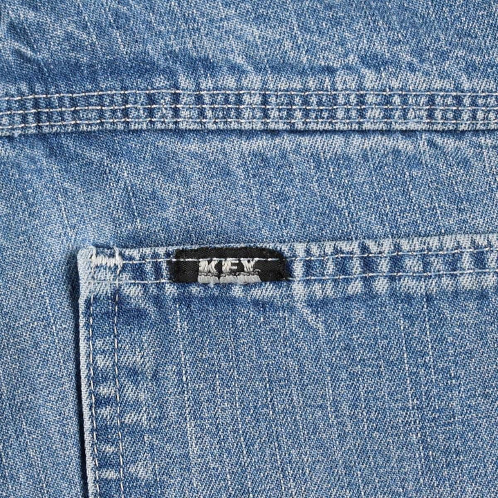 Key Denim Painter Pants, Men's, Size W33 (approx.) unclear blue type Vintage Second Hand