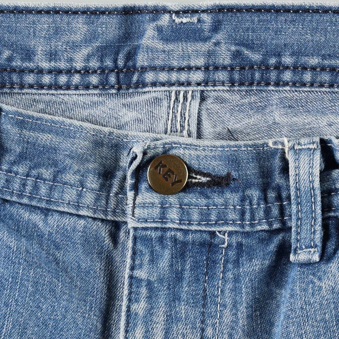 Key Denim Painter Pants, Men's, Size W33 (approx.) unclear blue type Vintage Second Hand