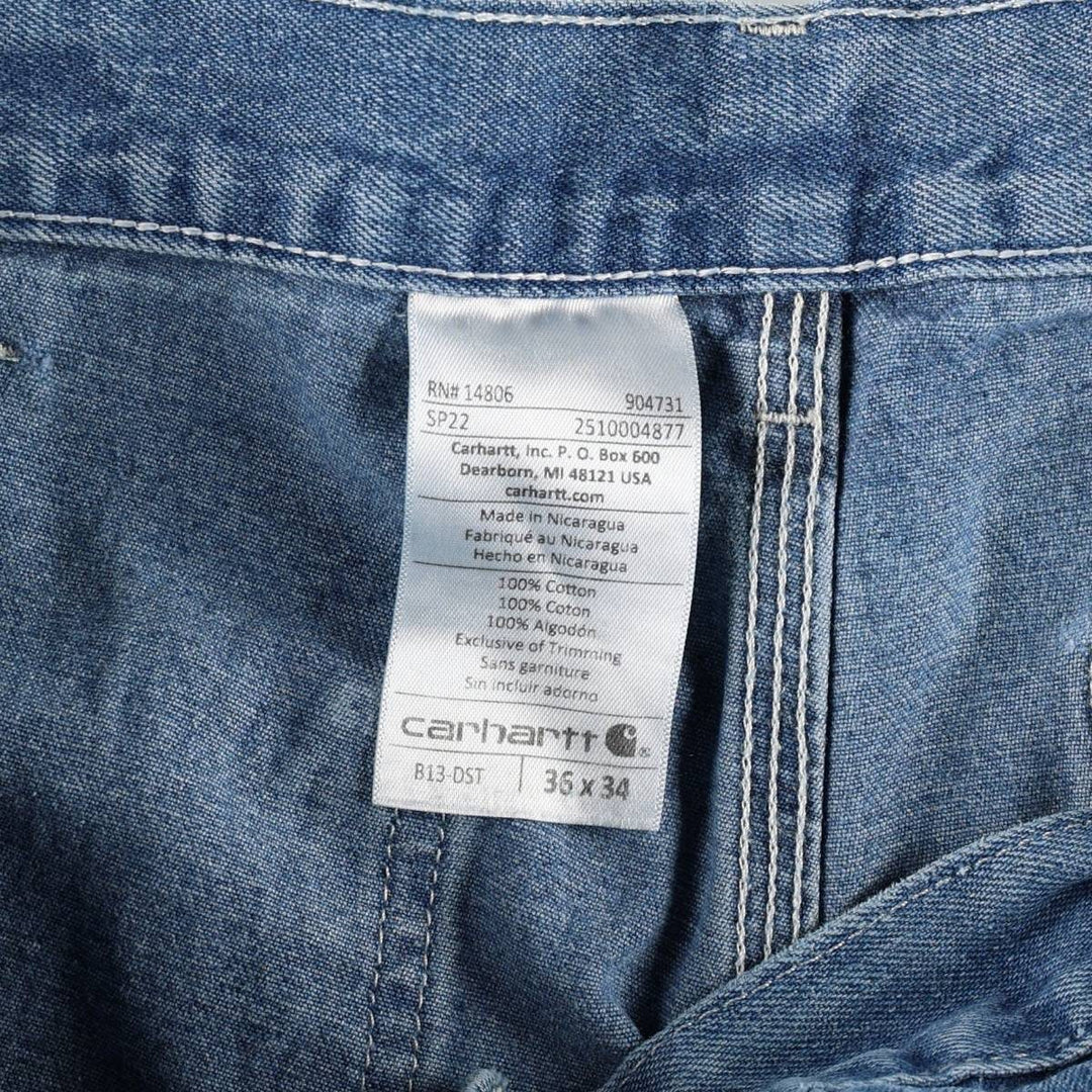 Carhartt Men's Denim Painter Pants, Size W36 cotton blue type Vintage Second Hand