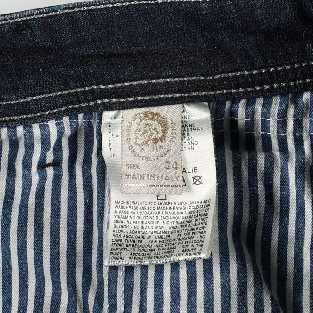 Diesel REELACK Straight Denim Pants, Made in Italy, Men's W35 (approx.) cotton navy blue type Vintage Second Hand