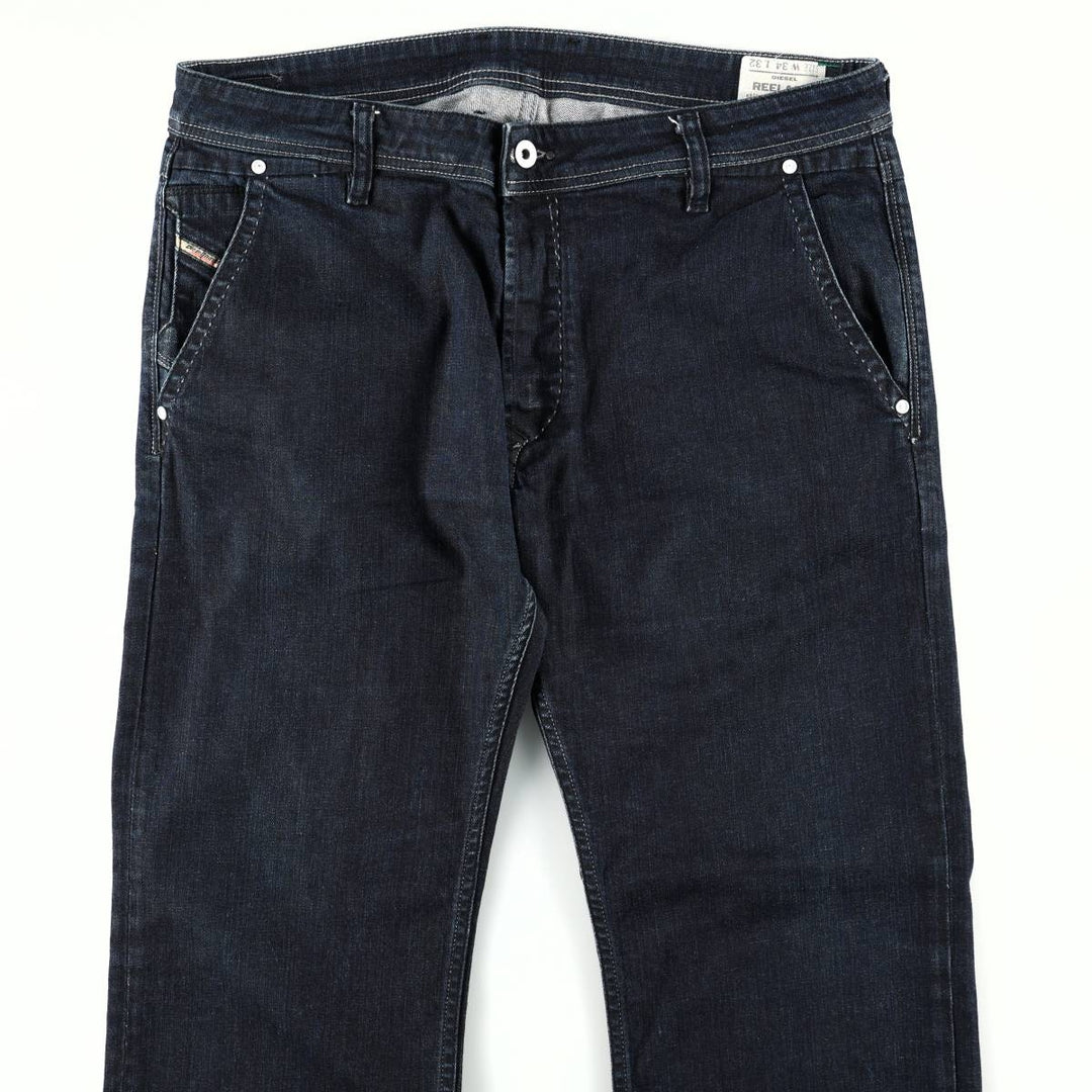 Diesel REELACK Straight Denim Pants, Made in Italy, Men's W35 (approx.) cotton navy blue type Vintage Second Hand