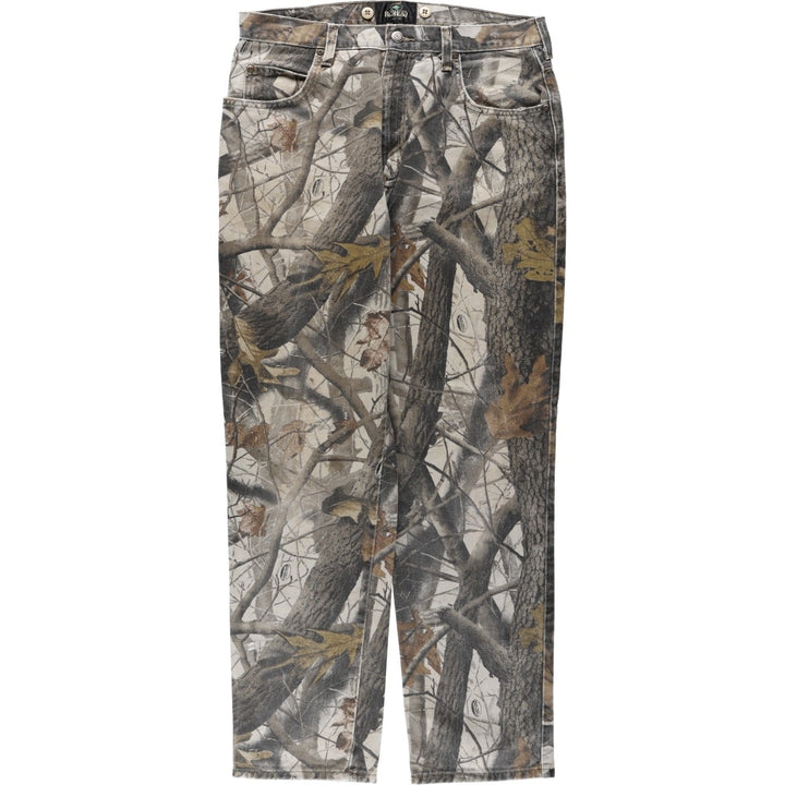 RED HEAD Camouflage Pattern Real Tree Camo Tapered Denim Pants, Men's W35 (approx.) unclear Khaki type Vintage Second Hand