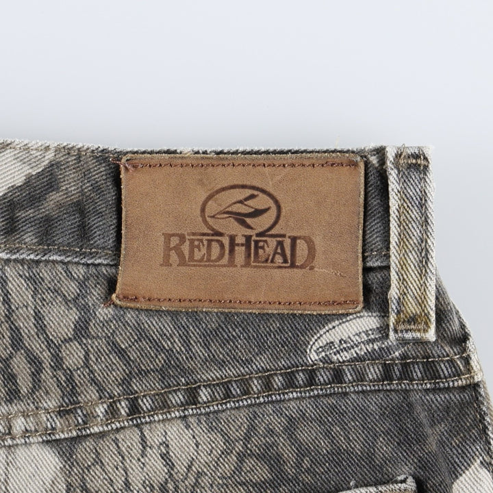 RED HEAD Camouflage Pattern Real Tree Camo Tapered Denim Pants, Men's W35 (approx.) unclear Khaki type Vintage Second Hand