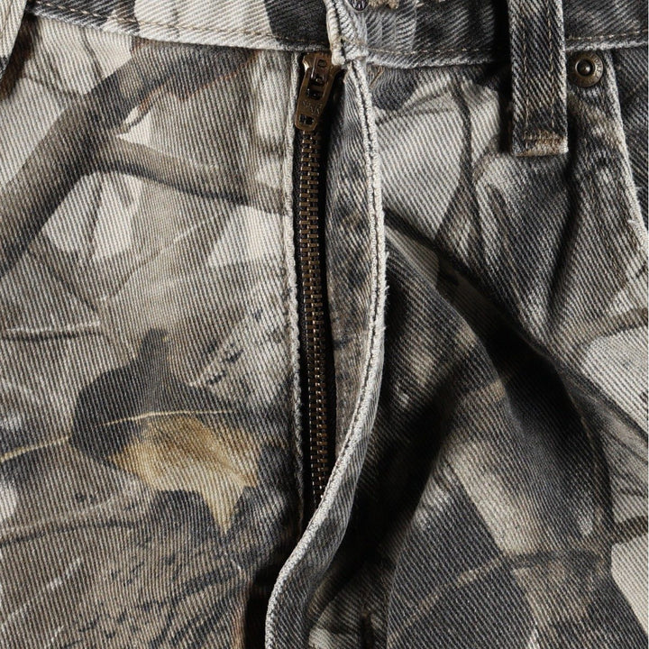 RED HEAD Camouflage Pattern Real Tree Camo Tapered Denim Pants, Men's W35 (approx.) unclear Khaki type Vintage Second Hand