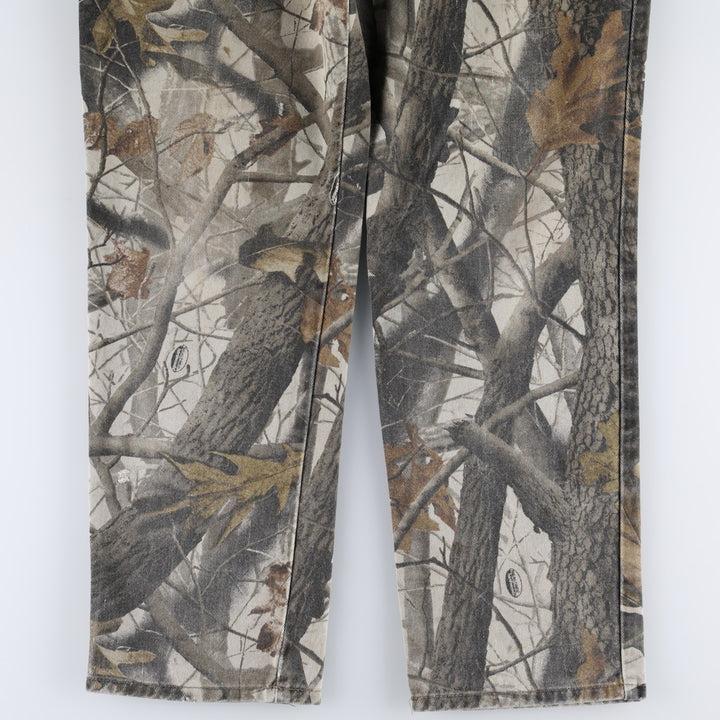 RED HEAD Camouflage Pattern Real Tree Camo Tapered Denim Pants, Men's W35 (approx.) unclear Khaki type Vintage Second Hand