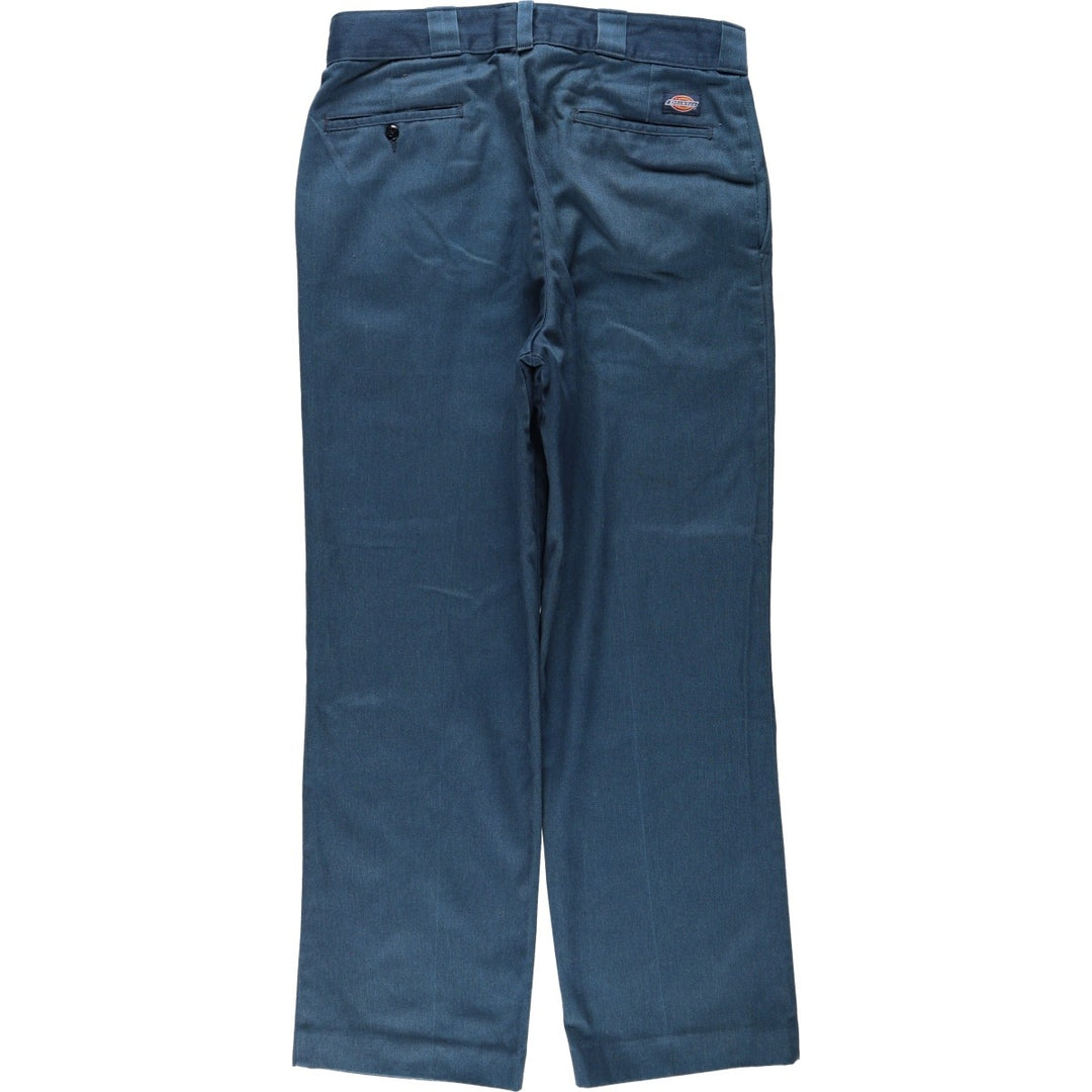 80s-90'S Dickies work pants, made in USA, men's size W33 equivalent, vintage. polyester navy blue type Vintage Second Hand