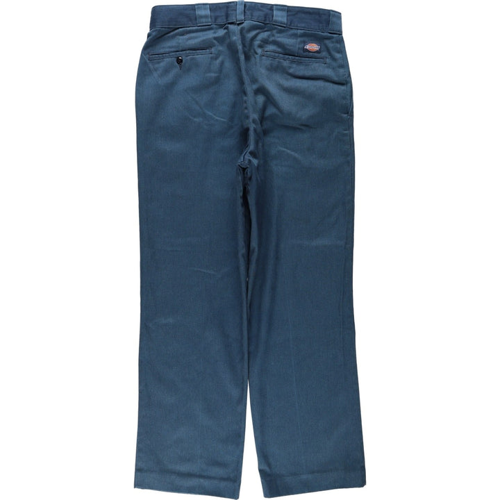 80s-90'S Dickies work pants, made in USA, men's size W33 equivalent, vintage. polyester navy blue type Vintage Second Hand