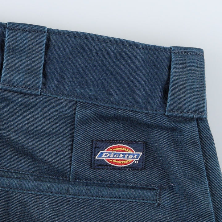 80s-90'S Dickies work pants, made in USA, men's size W33 equivalent, vintage. polyester navy blue type Vintage Second Hand