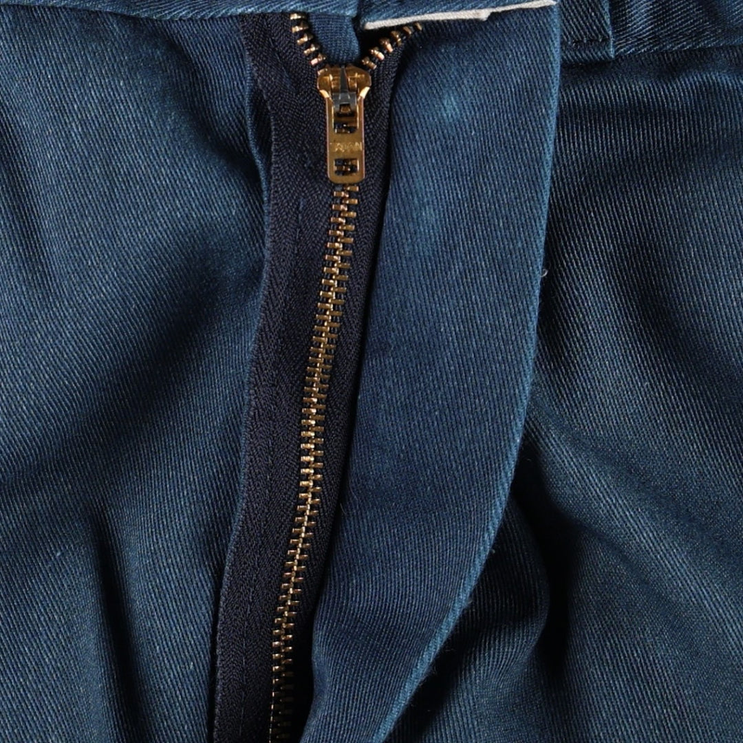 80s-90'S Dickies work pants, made in USA, men's size W33 equivalent, vintage. polyester navy blue type Vintage Second Hand