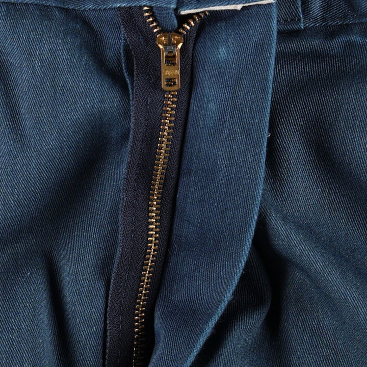 80s-90'S Dickies work pants, made in USA, men's size W33 equivalent, vintage. polyester navy blue type Vintage Second Hand