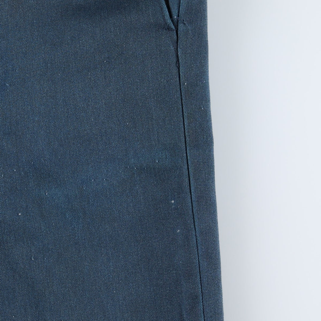 80s-90'S Dickies work pants, made in USA, men's size W33 equivalent, vintage. polyester navy blue type Vintage Second Hand