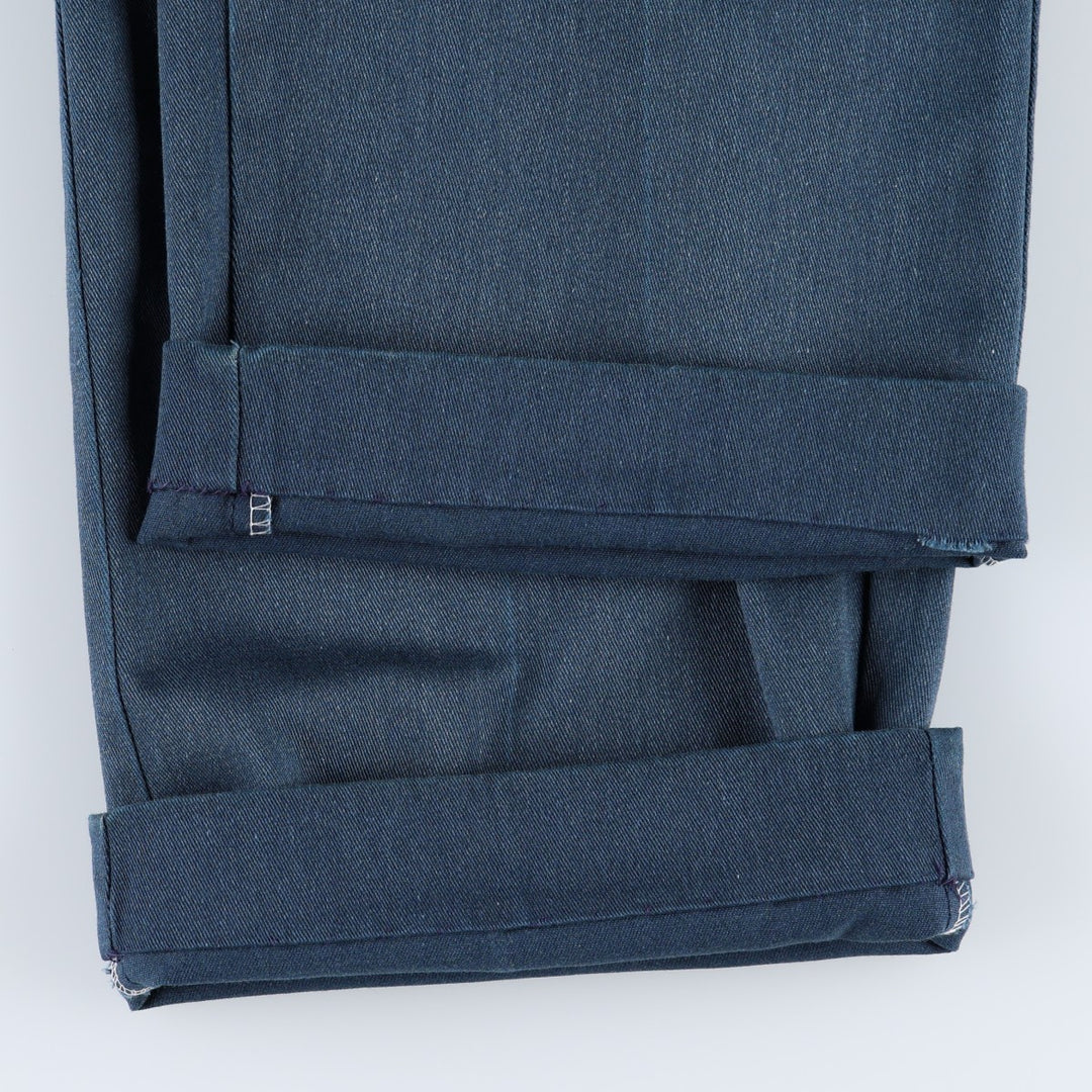 80s-90'S Dickies work pants, made in USA, men's size W33 equivalent, vintage. polyester navy blue type Vintage Second Hand