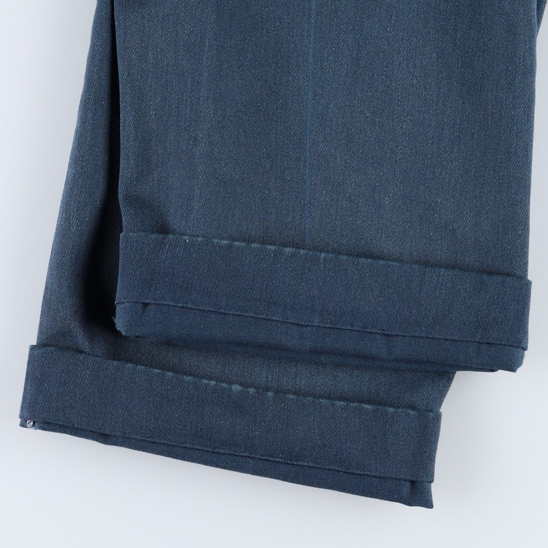 80s-90'S Dickies work pants, made in USA, men's size W33 equivalent, vintage. polyester navy blue type Vintage Second Hand